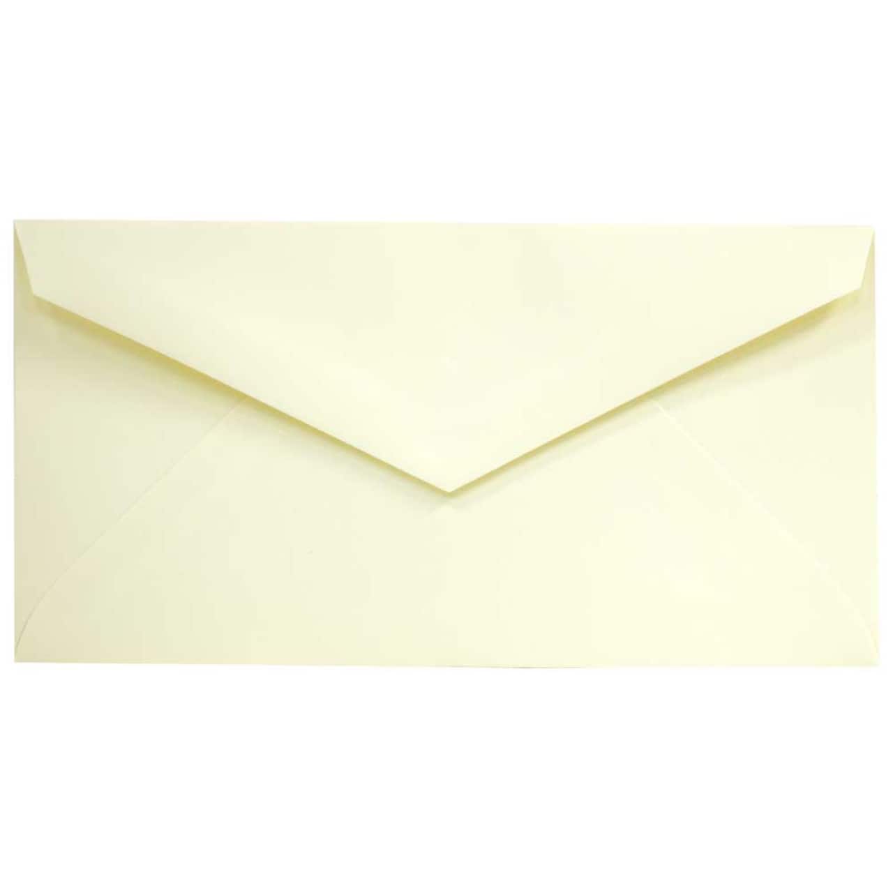JAM Paper 3.875" x 7.5" Ivory Wove Monarch Strathmore Invitation Envelopes, 50ct.